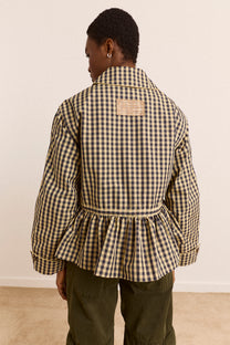 Myrtle Trench Coat Navy Gingham