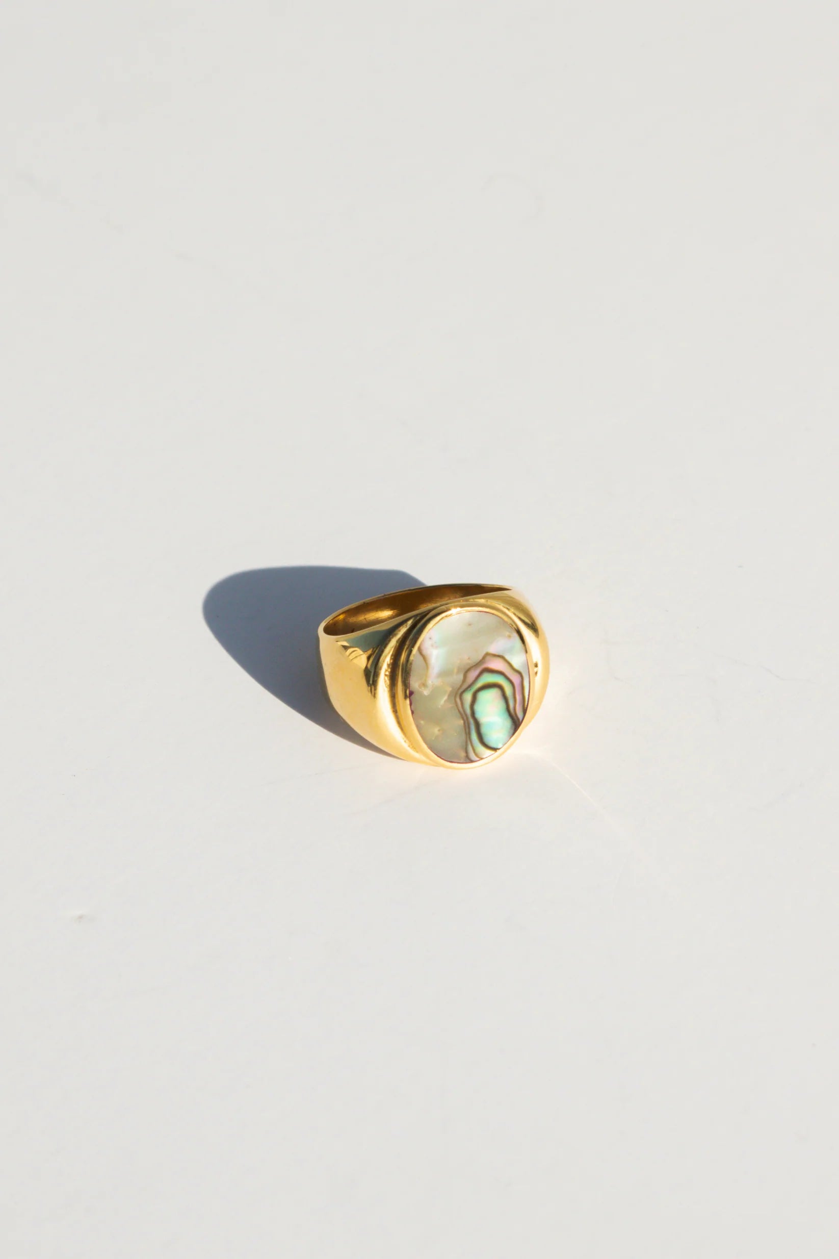Perlmutte Abalone ring gold