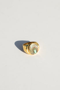 Perlmutte Abalone ring gold