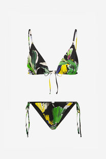 Triangle Bikini with Pearl in Limoncello