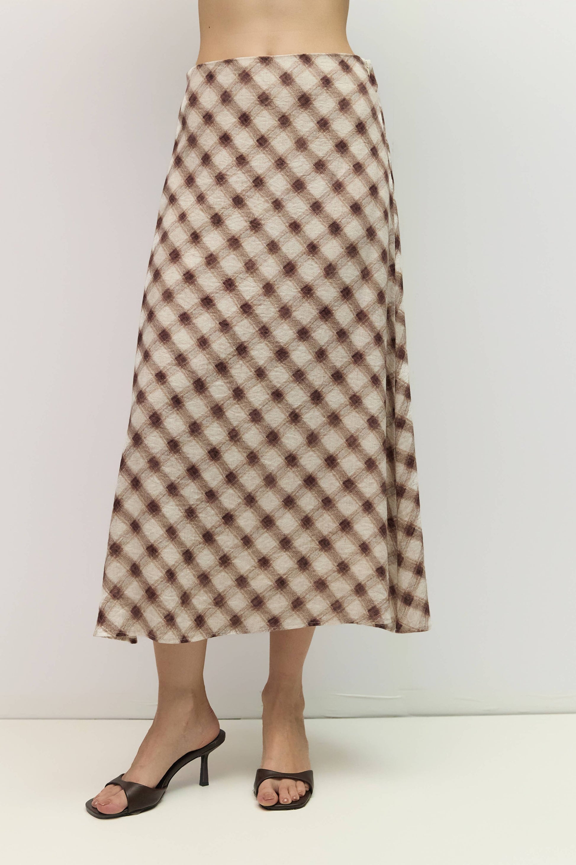 The Ramona Skirt | Bias Plaid Midi Skirt
