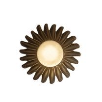Fluted Metal Planter, Brass Finish small
