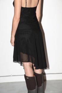Alpine Silk Dress in Onyx
