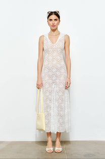 Veda Sheer Lace Maxi Dress