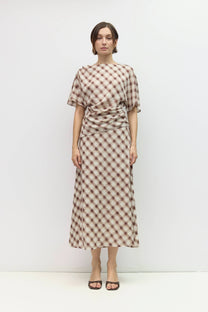 The Ramona Skirt | Bias Plaid Midi Skirt