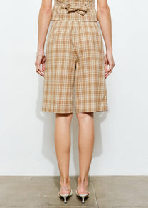 Silvie Cotton Plaid Bermuda Shorts
