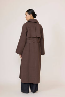 Marin Trench in Chocolate Brown