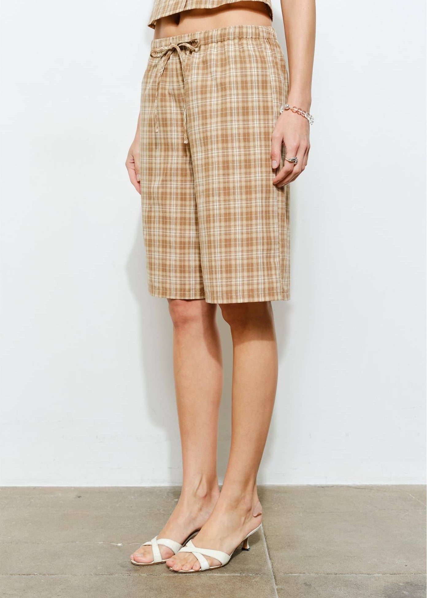 Silvie Cotton Plaid Bermuda Shorts
