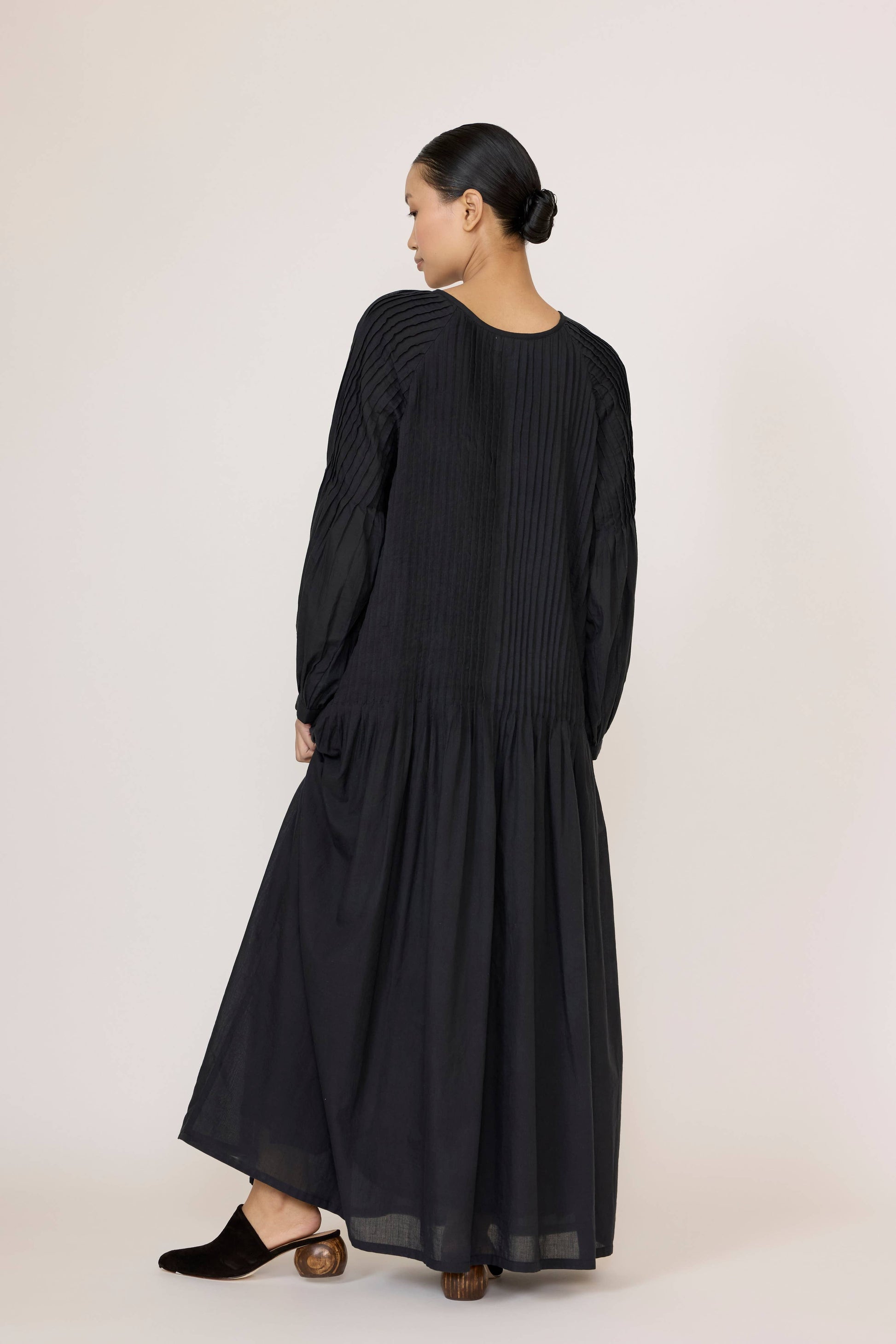 Pleated Drop Waist Dress