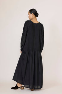 Pleated Drop Waist Dress