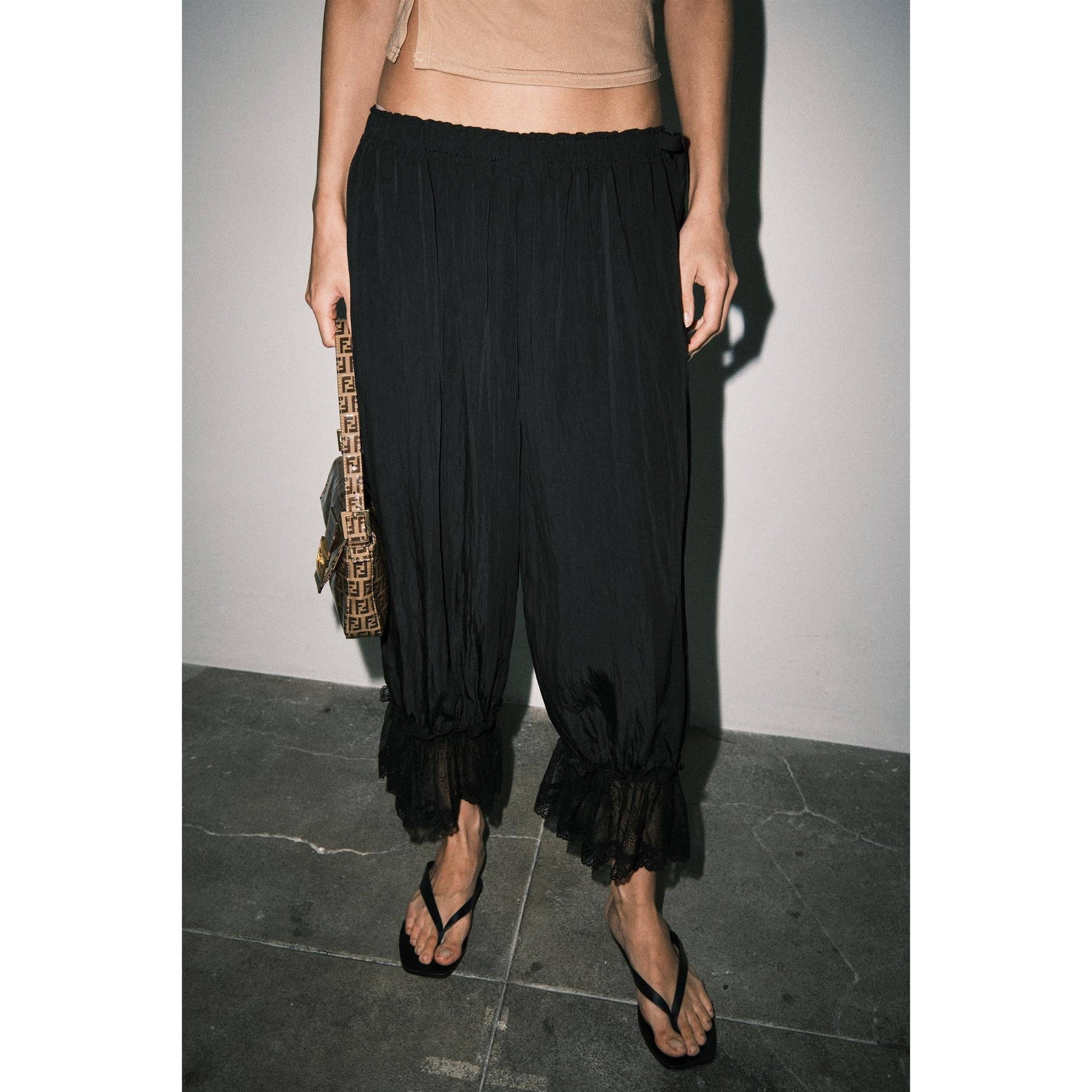 Spencer Lace-Trim Bloomer Pants