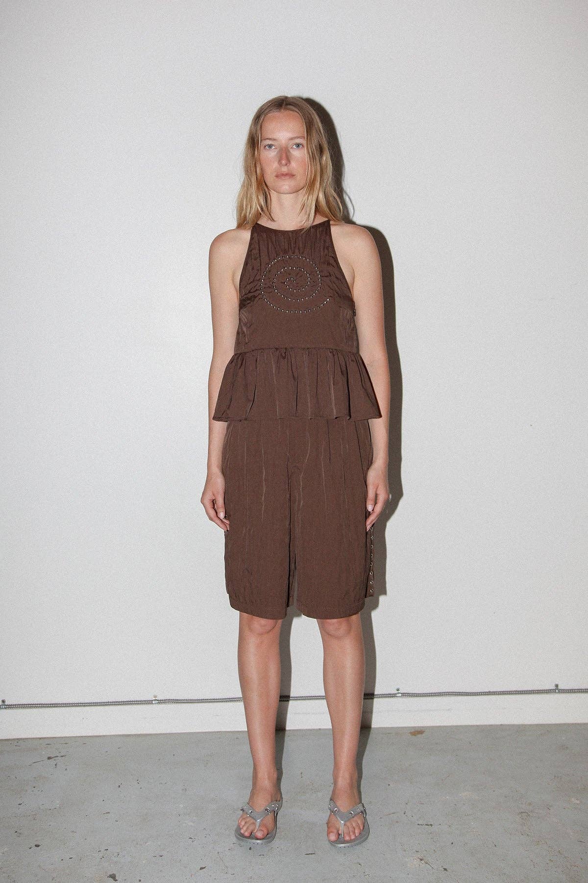 Rivet Trouser Short in Mud