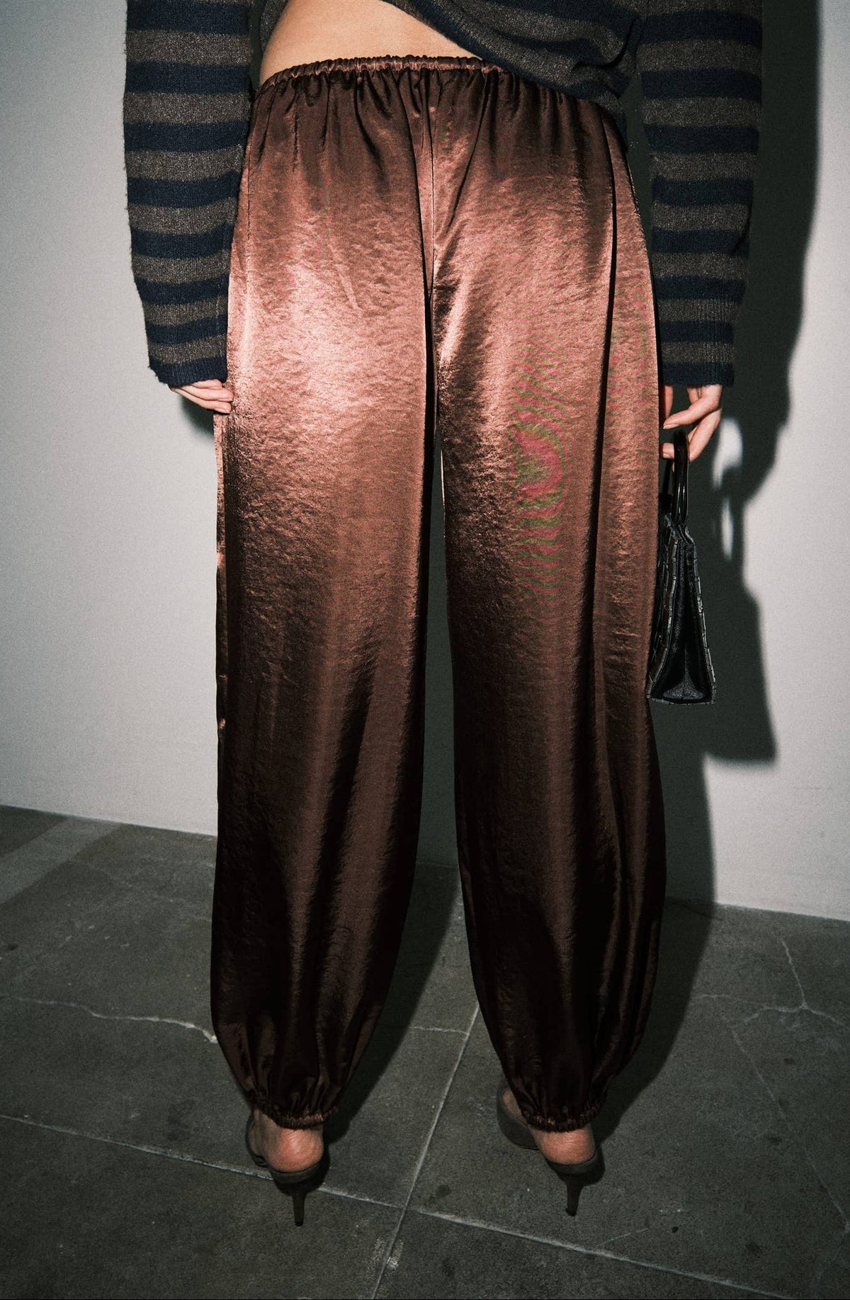 Lucille Satin Drawstring Pants