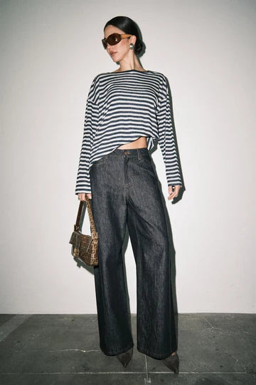 Brynn Wide Leg Jeans in Indigo